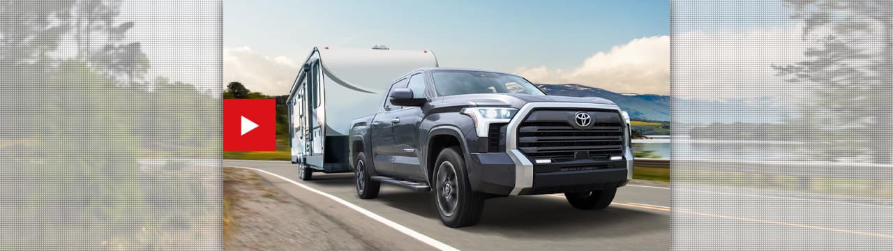 Toyota Tundra hauling camper.